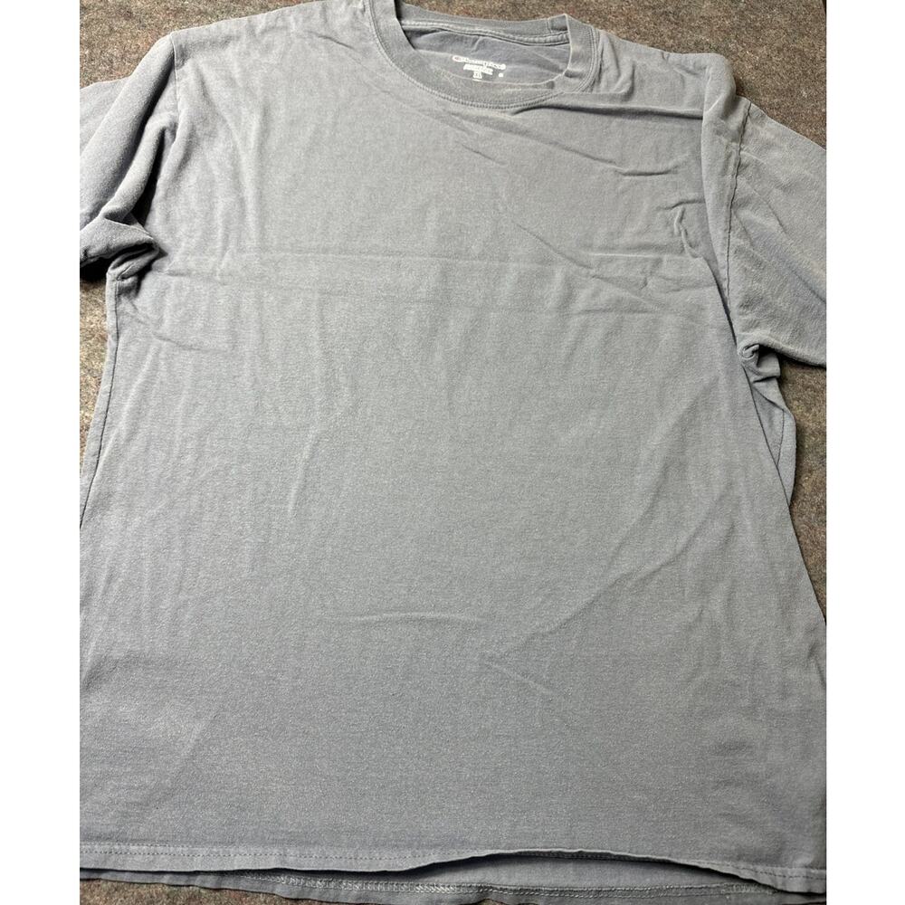 Champion Blank Shirt Mens XL Blue/Grey Short Sleeve T Shirt C Logo on Chest